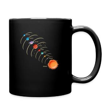Solar System Planet Sun Physics Astronaut - Full Colour Mug - black - Right