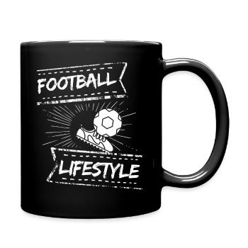 Fußball / Fußballmanschaft /Futbol / Fußball spiel - Tasse einfarbig - Schwarz - Rechts