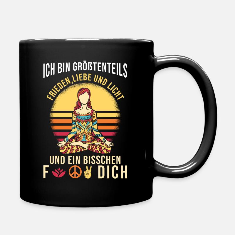 Yoga Spruch lustig - Tasse einfarbig - Schwarz