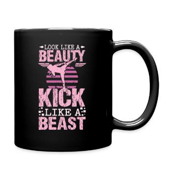 Karaté beauty - Mug uni - noir - Droite