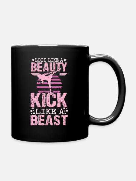 Karate beauty - Tasse einfarbig - Schwarz