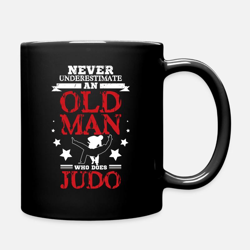 Judo Old man - Full Colour Mug - black