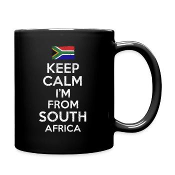 South Africa Keep Calm - Tasse einfarbig - Schwarz - Rechts