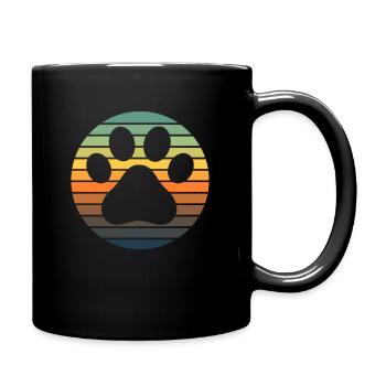 Dog's Paw Paw Dog - Full Colour Mug - black - Right