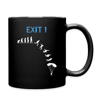 Skydiver Evolution Fallschirmspringer - Full Colour Mug - black - Right