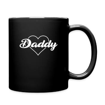 Papa papa papa papa coeur coeur - Mug uni - noir - Droite