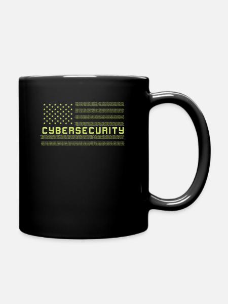 CYBERSECURITY Cybersecurity US Flag - Mug uni - noir