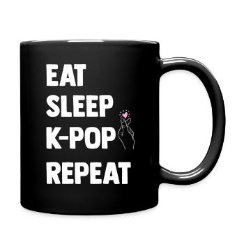 K-Pop - Tasse einfarbig - Schwarz - Rechts