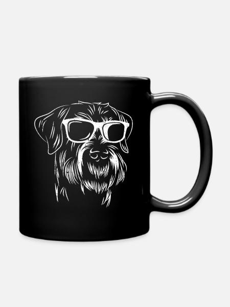 Riesenschnauzer Vintage Retro Giant Schnauzer Hund - Tasse einfarbig - Schwarz