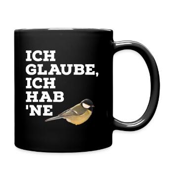 Meise - Tasse einfarbig - Schwarz - Rechts