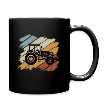 Traktor Geschenk Landwirtschaft Acker Feldarbeit - Tasse einfarbig - Schwarz - Rechts