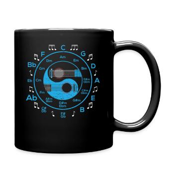 Yin Yang Acoustic Guitar Guitar Player Chords - Mug uni - noir - Droite