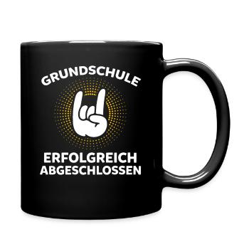 Grundschule Erfolgreich Abgeschlossen - Tasse einfarbig - Schwarz - Rechts