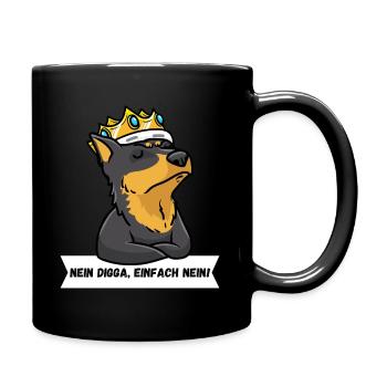 Beauceron Hund lustig Berger de Beauce - Tasse einfarbig - Schwarz - Rechts