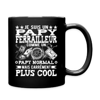 Papy Ferrailleur Humour Ferraille - Mug uni - noir - Droite