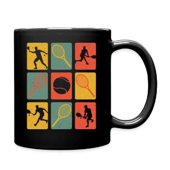 Rétro tennis joueur de tennis vintage joueur de tennis - Mug uni - noir - Droite