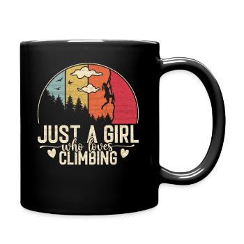 Juste une fille qui aime grimper - grimpeur montagne - Mug uni - noir - Droite