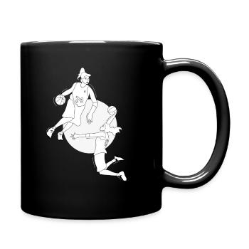 Basketball féminin Minimalisme cadeau basketball - Mug uni - noir - Droite