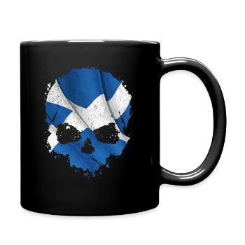 Scotland Flag Skull - Full Colour Mug - black - Right