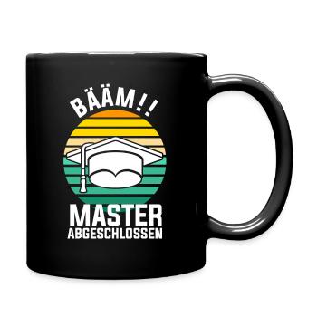 Masterabschluss Universität Mastertitel Gamer Mast - Tasse einfarbig - Schwarz - Rechts