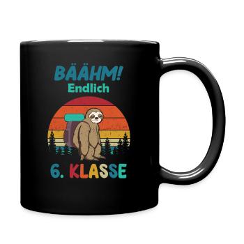 Bäähm 6 Klasse Realschule Gymnasium Schule - Tasse einfarbig - Schwarz - Rechts