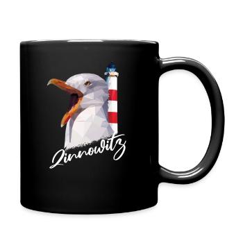 Zinnowitz Insel Usedom Ostsee Strand Souvenir - Tasse einfarbig - Schwarz - Rechts