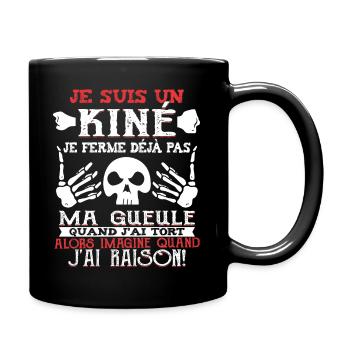 Kinésithérapeute Humour Kinésithérapie Kiné - Mug uni - noir - Droite