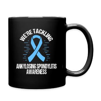 Blue Ribbon Ankylosing Spondylarthrite Awareness - Mug uni - noir - Droite