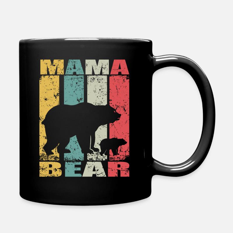 Mama Bear Baby Nachwuchs Mamabär Baby Bär - Tasse einfarbig - Schwarz