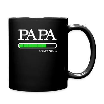 Papa Loading Schwangerschaft Verkünden Baby Geburt - Tasse einfarbig - Schwarz - Rechts