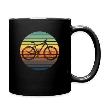 MTB Mountainbiker Mountainbiken Mountainbiker Bunt - Tasse einfarbig - Schwarz - Rechts