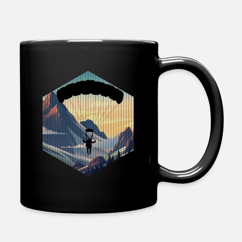 Parachutist skydiving Parachute Design Jumping - Mug uni - noir