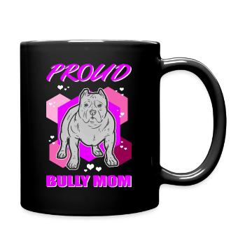 American Bully Mom Dog Owner Dog Gift - Full Colour Mug - black - Right