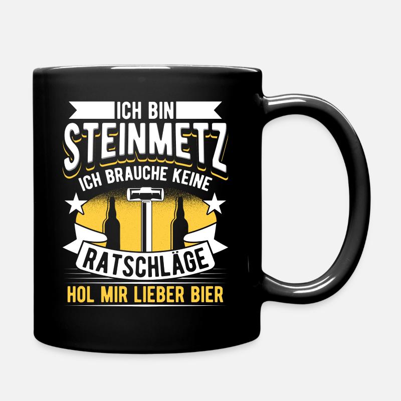 Steinmetz - Tasse einfarbig - Schwarz