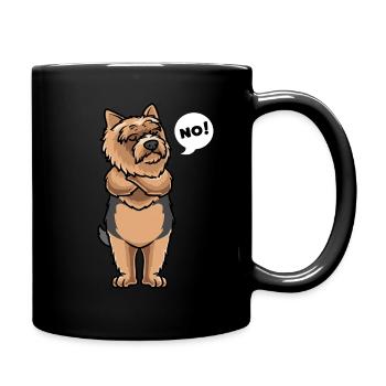 Sturer Norwich Terrier - Tasse einfarbig - Schwarz - Rechts