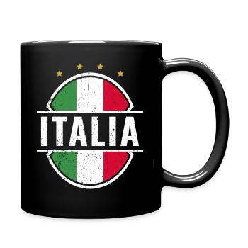 ITALIA Fußball Italien - Tasse einfarbig - Schwarz - Rechts