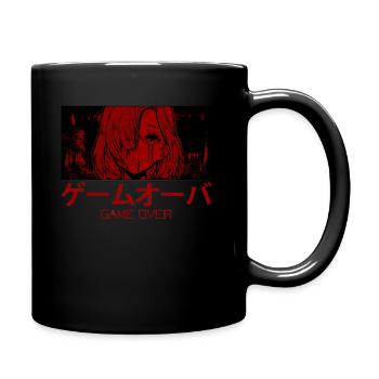 Game Over Japanese Manga Anime Girl Waifu Otaku - Mug uni - noir - Droite