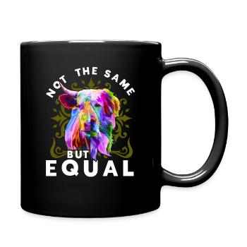 Not The Same But Equal Vegan Veganismus Geschenk - Tasse einfarbig - Schwarz - Rechts