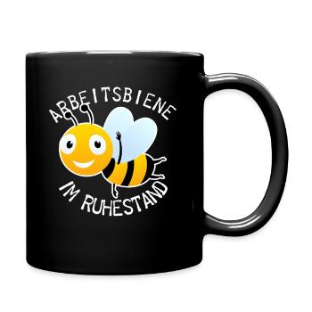 Retired worker bee - Full Colour Mug - black - Right