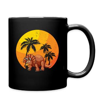Triceratops - Tasse einfarbig - Schwarz - Rechts