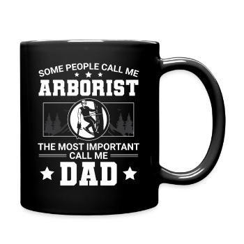 Some Call Me Arborist the Most Important Dad - Full Colour Mug - black - Right