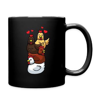 Chicken Chicken Farm Gift Funny Chicken - Full Colour Mug - black - Right