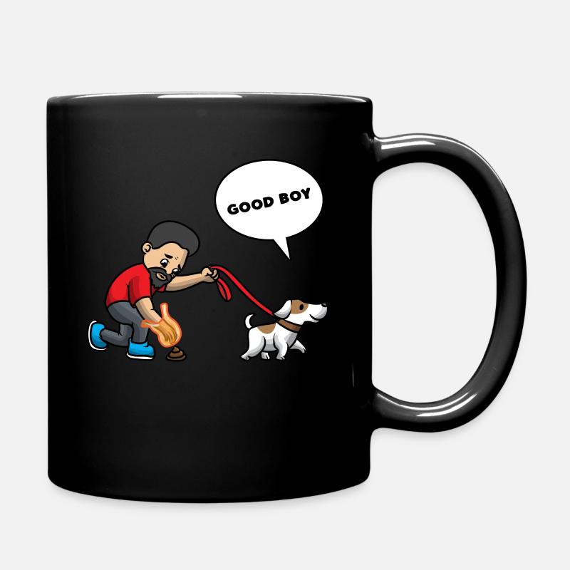 chien propriétaire de chien drôle propriétaire de chien - Mug uni - noir