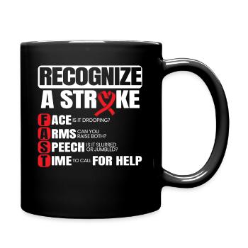 Sp Erkennen Sie Einen Schlaganfall - Tasse einfarbig - Schwarz - Rechts