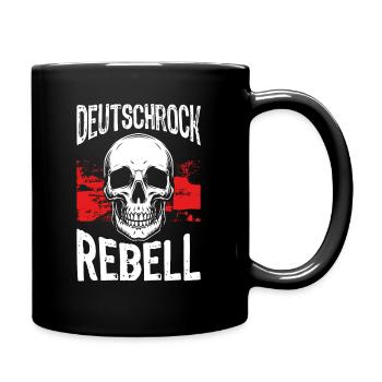 Deutschrock Rebell - Tasse einfarbig - Schwarz - Rechts