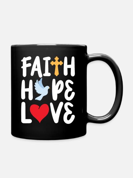 Vêtements religieux chrétiens de foi mignonne - Mug uni - noir