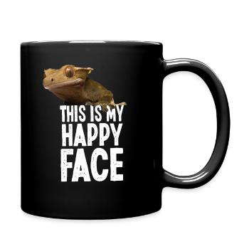 Crested Gecko This Is My Happy - Tasse einfarbig - Schwarz - Rechts