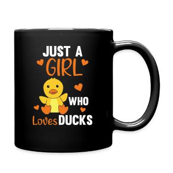 Une seule fille qui aime les canards - des animaux mignons canard - Mug uni - noir - Droite