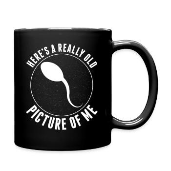 Here's a really old picture of me Funny - Full Colour Mug - black - Right