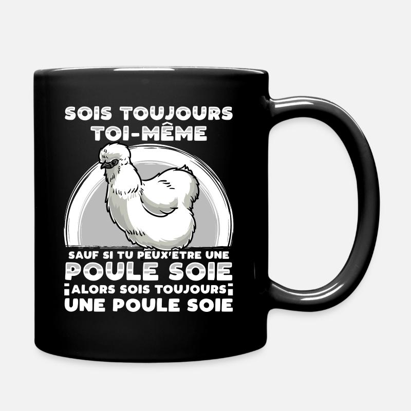 Poule Soie - Mug uni - noir